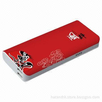 2014 hot sale portable mobile charger power bank, 10,000mAh, built-in cable